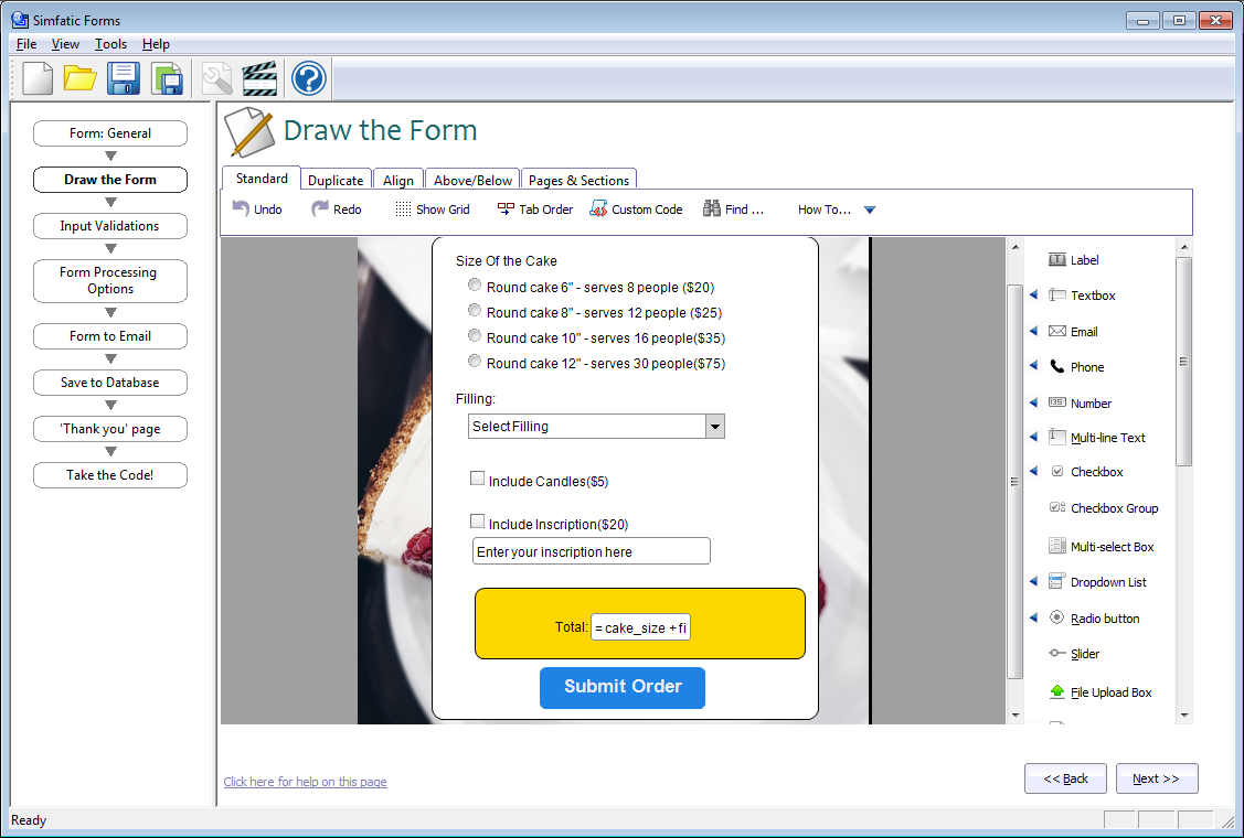 web form processing software