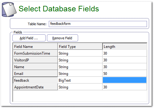 database page