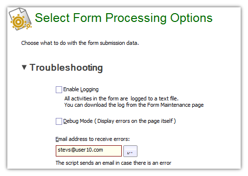 disable logging and debug mode 