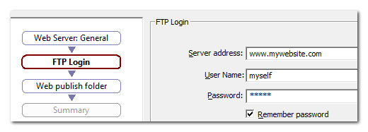 FTP Login step