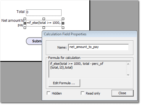 Calculation field