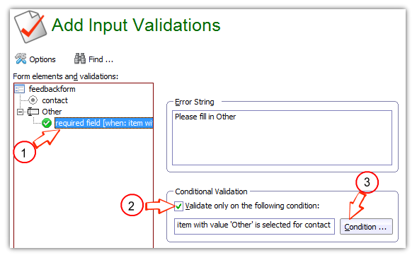 Conditional validation