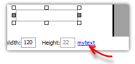 ID of the selected element is displayed in the bottom