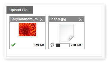 File upload box widget