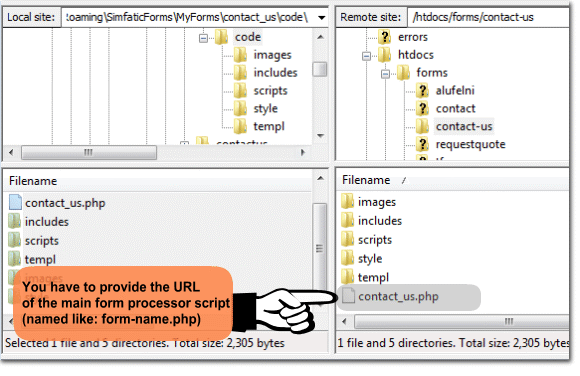 The main form processor script