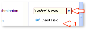 Insert confirm button